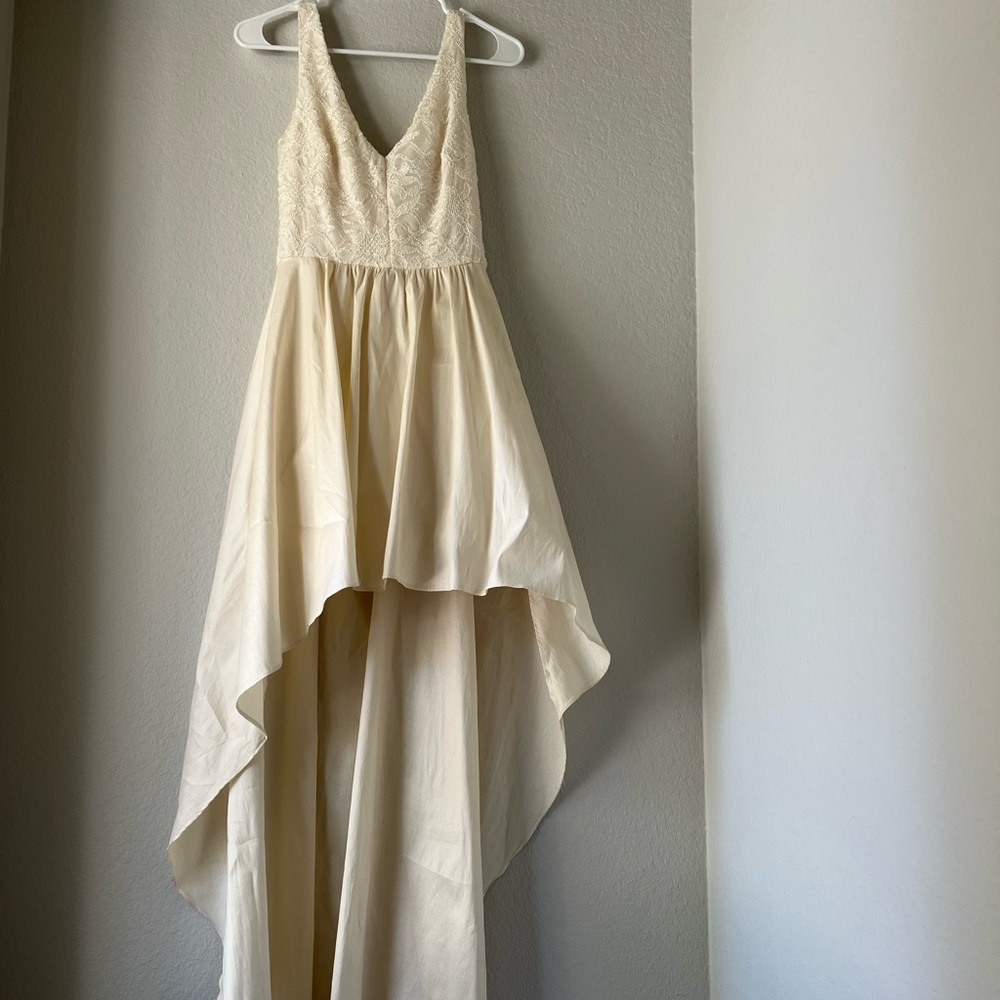 Macy’s Glam High Low V Neckline Dress